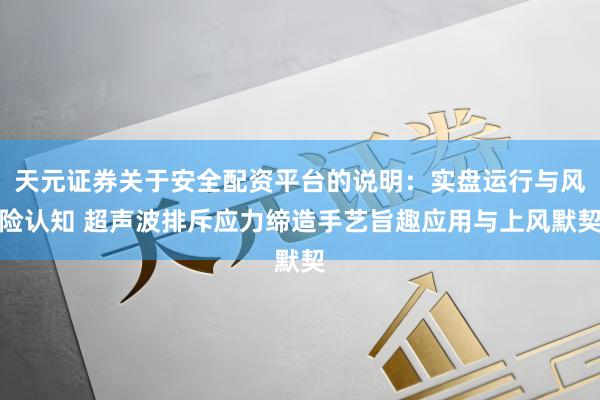 天元证券关于安全配资平台的说明：实盘运行与风险认知 超声波排斥应力缔造手艺旨趣应用与上风默契